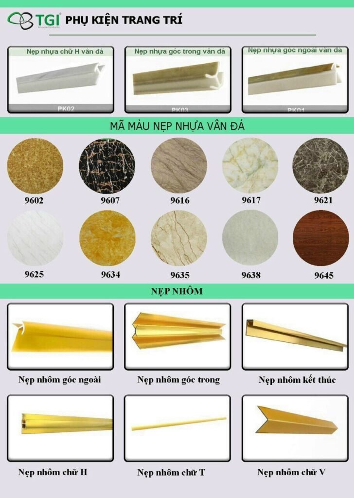PHỤ KIỆN THI CÔNG TẤM NHỰA ỐP TƯỜNG TRẦN
